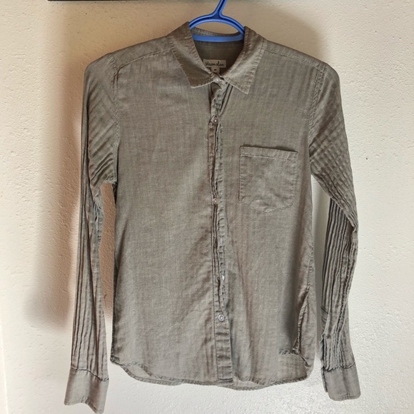 Steven Alan gray chambray button-up EUC - Picture 1 of 5